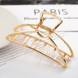 2021 New Women Elegant Gold Hollow Geometric Metal Hair Claw Vintage Hair Clips Headband Hairpin Hair Crab Hair Accessories