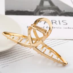 2021 New Women Elegant Gold Hollow Geometric Metal Hair Claw Vintage Hair Clips Headband Hairpin Hair Crab Hair Accessories