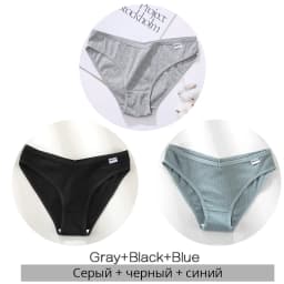 FINETOO 3Pcs/Set Women's Cotton Panties Fashion Letter Underpants Female Low-rise Briefs Underwear Sexy Ladies Lingerie M-2XL