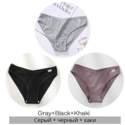 FINETOO 3Pcs/Set Women's Cotton Panties Fashion Letter Underpants Female Low-rise Briefs Underwear Sexy Ladies Lingerie M-2XL