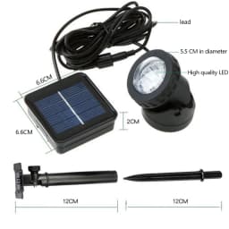 Solar Lights Waterproof Submersible Pool Decor For Outdoor Garden Landscape Lamp Multicolor Submersible Pond Spotlights