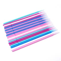 100pcs Long Head Microbrush Applicators Eyelash Extensions Eyelash Glue Cleaning Brushes Eyelash Brush