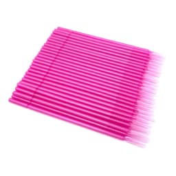 100pcs Long Head Microbrush Applicators Eyelash Extensions Eyelash Glue Cleaning Brushes Eyelash Brush