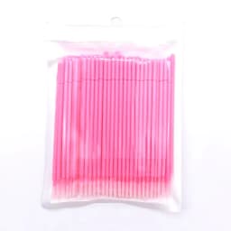 100pcs Long Head Microbrush Applicators Eyelash Extensions Eyelash Glue Cleaning Brushes Eyelash Brush