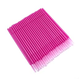 100pcs Long Head Microbrush Applicators Eyelash Extensions Eyelash Glue Cleaning Brushes Eyelash Brush