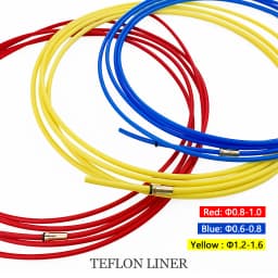 MIG MAG Welding Torch PTFE Liner 0.6-0.8/0.8-1.0/1.2-1.6 Welding Wire Euro Central Quick Connector Kit 3M 4M 5M Red Yellow Blue