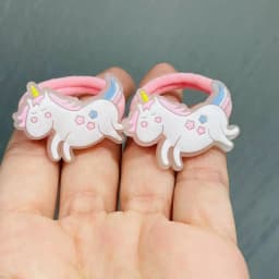 2Pcs/set Luminous Unicorn Hair Accessories Children Rubber Bands Scrunchies Elastic Hair Bands Girls Hair ring Decorations Ties