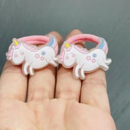 2Pcs/set Luminous Unicorn Hair Accessories Children Rubber Bands Scrunchies Elastic Hair Bands Girls Hair ring Decorations Ties