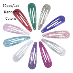 20Pcs/Lot Hair Accessories Candy Color Dripping Glitter Powder Hair Clip Princess Barrette Hairclip Headdress Hairpins for Girls