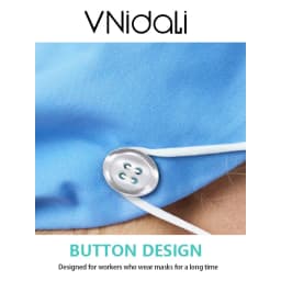 Solid color scrub cap with button pet grooming working Caps surgical cap Lab work hat womens Scrub hats nurse accessories