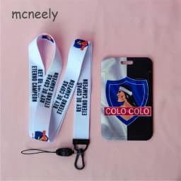 Chile Football Club Series Lanyard Name Card Covers Colo Colo ID Card Holder Students Bus Card Case Visit Door Identity Badge