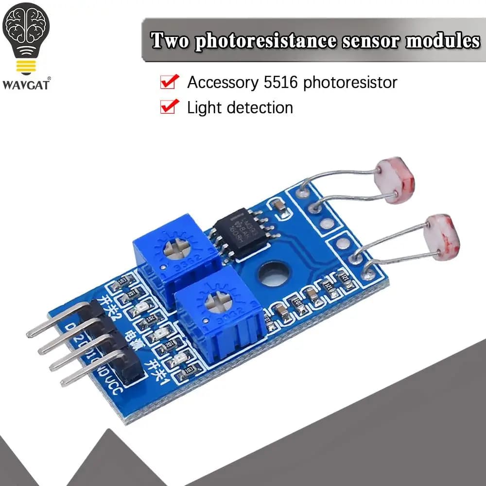 2 Channel Photosensor Module Photosensitive Resistor Light Detection Photosensitive Resistor Module for arduino