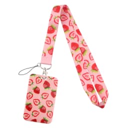 JF1034 Summer Fruit Pattern Watermelon Strawberry Lemon Lanyard For Key ID Card Pass Gym USB Badge Holder DIY Hanging Rope