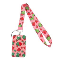 JF1034 Summer Fruit Pattern Watermelon Strawberry Lemon Lanyard For Key ID Card Pass Gym USB Badge Holder DIY Hanging Rope