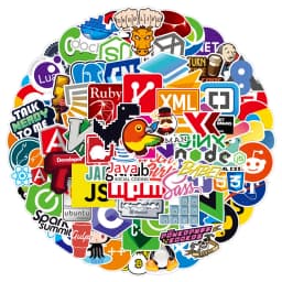 10/30/50/100PCS Funny Geek Java Programming Stickers Classic Toy Skateboard Motorcycle Laptop Luggage Joke Waterproof Sticker