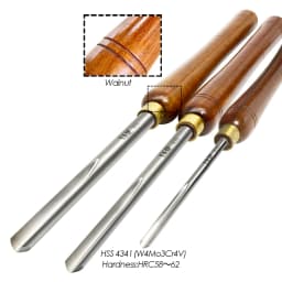 TASP HSS Woodturning Tools 1/2" 3/8" Bowl Gouge 1/4" Spindle Gouge Woodworking Roughing Turning Chisels for Wood Lathe Tools