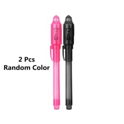 Invisible Ink Pen With Magic UV Light Pencil for Money Fluorescent Secret Message Writing Drawing Pen Ballpoint Pens Toy