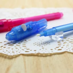 Invisible Ink Pen With Magic UV Light Pencil for Money Fluorescent Secret Message Writing Drawing Pen Ballpoint Pens Toy
