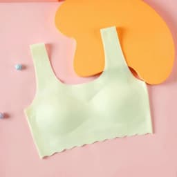 Girls Bra Breathable Sports Training Bras Teenagers Seamless Underwear Solid Color Crop Tops Big Children's Tank Top