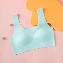 Girls Bra Breathable Sports Training Bras Teenagers Seamless Underwear Solid Color Crop Tops Big Children's Tank Top