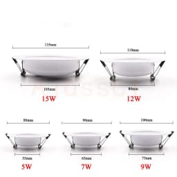 Dimmable 10PCS LED Downlight 220V 110V 3-Color Dimming 5W 7W 9W 12W 15W Recessed in LED Ceiling Downlight Light Lamp