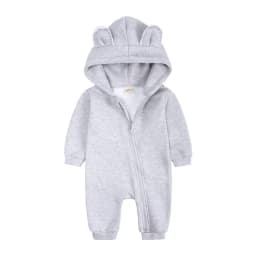 Spring Autumn Baby Girl Romper Fashion Solid Color Newborn Baby Clothes Cotton Long Sleeve Hooded Infant Romper 3-18 Months