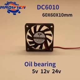 Dc6010 Cooling Fan Oil bearing Two-Wire Containing Ultra-Thin Industrial Mute 60x60x10mm Little Fan