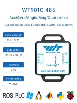 WitMotion WT901C High-Precision 9-Axis AHRS Inclinometer Accelerometer+Gyroscope+Angle+Magnet Field(XYZ), Provide PC/Android App