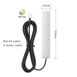 GSM 3G 4G 5G Patch Antenna 600-6000MHz 8dBi SMA Male TS9 CRC9 Connector 3M Extension Cable for Wifi Router IP / PC / Camera
