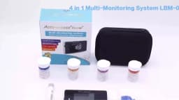 4 in 1 Cholesterol Hemoglobin Uric Acid & Blood Glucose Meter Kits Medical Household Rapid Test Monitor with Strips