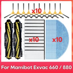 Compatible For ( Mamibot Exvac 660 / 880 / 650 Platinum ) Main Side Brush Filter Mop Rag Robot Vacuum Cleaner Part Accessory