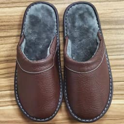 Plus Big Size 47 48 Unisex Genuine Leather Slippers Waterproof Indoor House Brand Shoes Men Slippers 2022 New Man Women Slippers