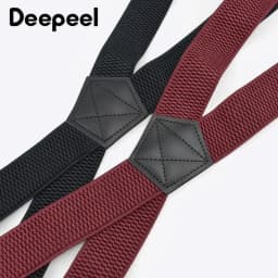 1Pc 3.5*120cm Men's Suspender Adult 4 Clips Mens Suspenders X Type Elastic Adjustable Strap Wide Braces Work Male Jockstrap