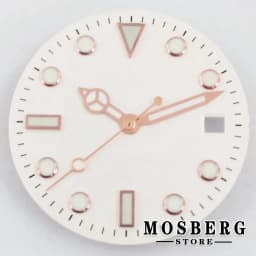 White 28.5mm Sterile Luminous Watch Dial With Watch Hands For NH35 NH36 ETA 2824 2836 Miyota 8215 8205 DG2813 3804 Movement
