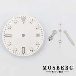 White 28.5mm Sterile Luminous Watch Dial With Watch Hands For NH35 NH36 ETA 2824 2836 Miyota 8215 8205 DG2813 3804 Movement
