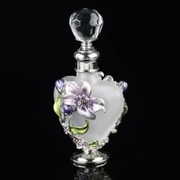 1pc Vintage Perfume Glass Bottle Flower Manual Painting Orchid Pattern Heart Shape 10ml Frosted Matte Tube Empty Refillable Gift