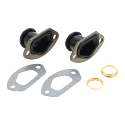 2 Sets Chainsaw Parts Exhaust Intake Manifold with Brass Ring & Gasket for 45CC/4500 52CC/5200 58CC/5800 Chinese Chainsaw Parts