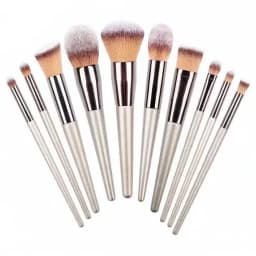Hot Champagne Makeup Brushes Set for Women Cosmetic Foundation Powder Blush Eyeshadow Kabuki Blending Make Up Brush Beauty Tools