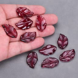 10pcs Leaf Petal Shape 28x17mm Lampwork Glass Loose Pendants Beads for Jewelry Making DIY Handmade Crafts Findings