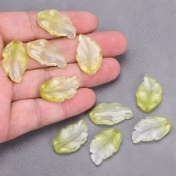10pcs Leaf Petal Shape 28x17mm Lampwork Glass Loose Pendants Beads for Jewelry Making DIY Handmade Crafts Findings
