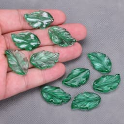 10pcs Leaf Petal Shape 28x17mm Lampwork Glass Loose Pendants Beads for Jewelry Making DIY Handmade Crafts Findings