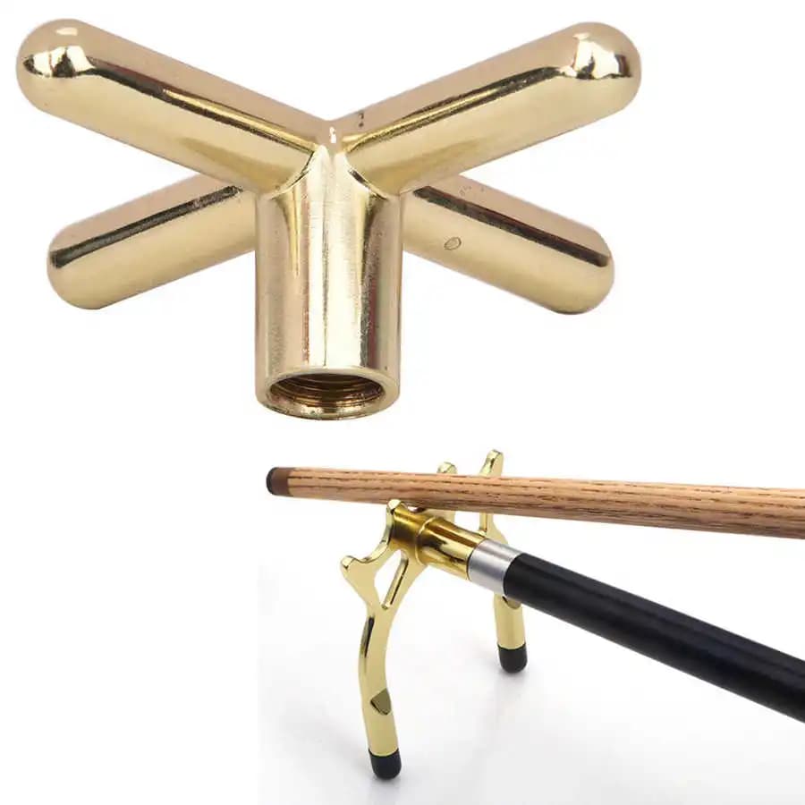 6 Styles Metal Copper Plating Stick Durable Anti-slip Billiards Snooker Pool Cue Rest Bridge Head Holder Pool Cue Accessory