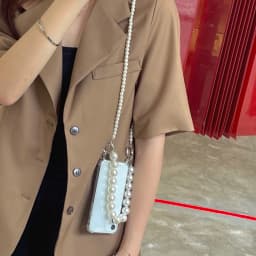 Pearl Bracelets Chain Crossbody Necklace Lanyard Phone Case For iphone 17 Air 14 16 15 13 11 12 Pro Max MiNi 16E 7 8 plus Cover