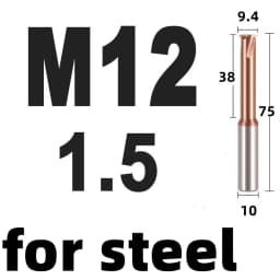 Tungsten Carbide Single Tooth Spiral Milling Cutter Thread Mill Metric Router Bit For Steel Aluminum End Mill CNC Tool 60°