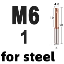 Tungsten Carbide Single Tooth Spiral Milling Cutter Thread Mill Metric Router Bit For Steel Aluminum End Mill CNC Tool 60°