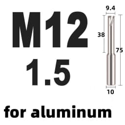 Tungsten Carbide Single Tooth Spiral Milling Cutter Thread Mill Metric Router Bit For Steel Aluminum End Mill CNC Tool 60°