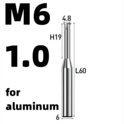 Tungsten Carbide Single Tooth Spiral Milling Cutter Thread Mill Metric Router Bit For Steel Aluminum End Mill CNC Tool 60°