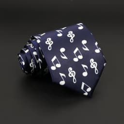 Hot Classic Men's Music Tie Piano Guitar Musical Notes Star Poker Necktie Smooth Soft Black Wihte Novelty Accessories Ties Gift