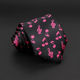 Hot Classic Men's Music Tie Piano Guitar Musical Notes Star Poker Necktie Smooth Soft Black Wihte Novelty Accessories Ties Gift