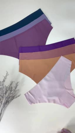 3 Pcs Set Seamless Panties for Women Breathable Low Waist Sexy Underwear Solid Silk Briefs Invisible Seamless Panties Woman